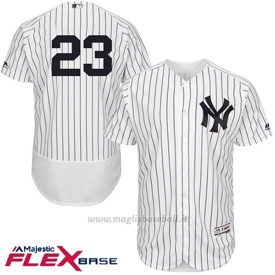 Maglia Baseball Uomo New York Yankees Don Mattingly Bianco Flex Base Autentico Collezione